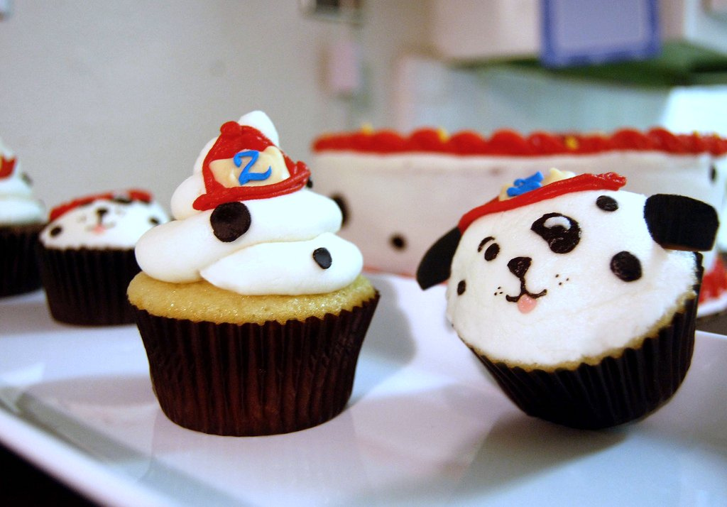 Fire Truck Birthday Cupcake Cake