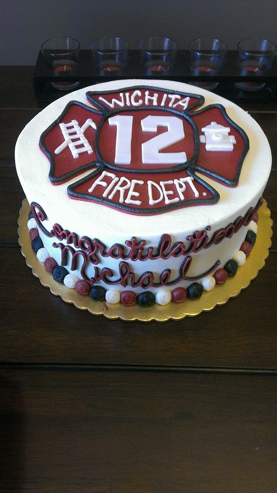 Firefighter Graduation Cake