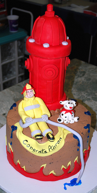 Firefighter Graduation Cake