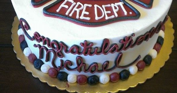 Firefighter Graduation Cake