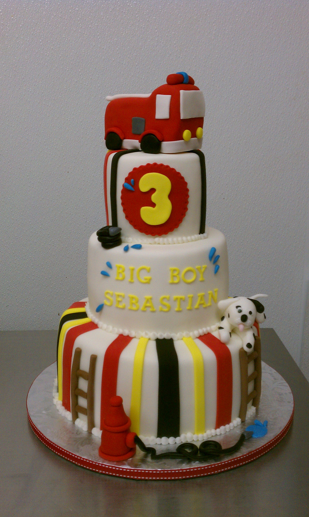 Firefighter Theme Birthday Cake