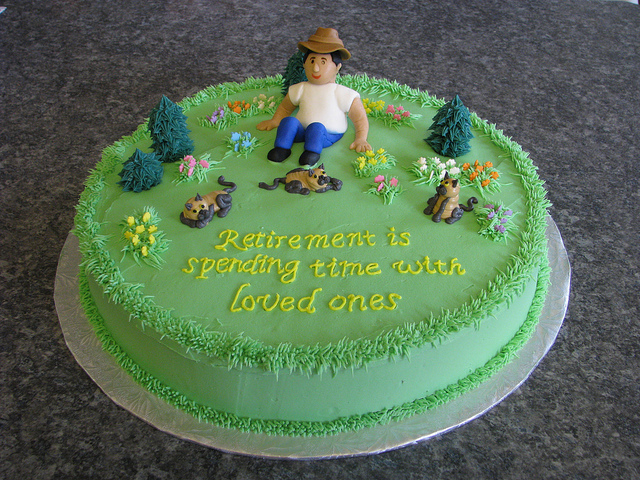 Garden Retirement Cake