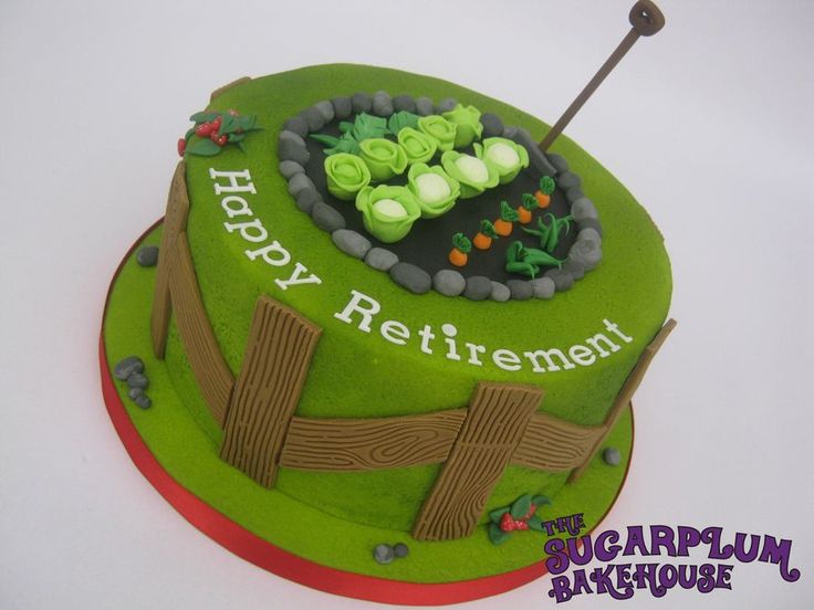 Garden-Themed Retirement Cakes