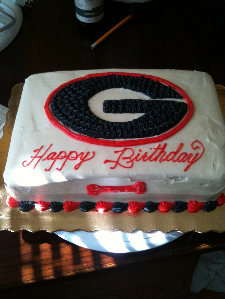 Georgia Bulldogs Birthday Cake