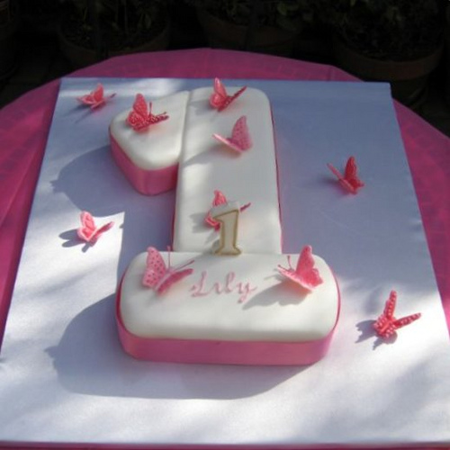 Girl First Birthday Fondant Cakes