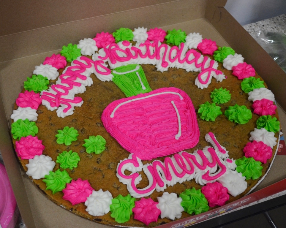 Girls Birthday Cookie Cake