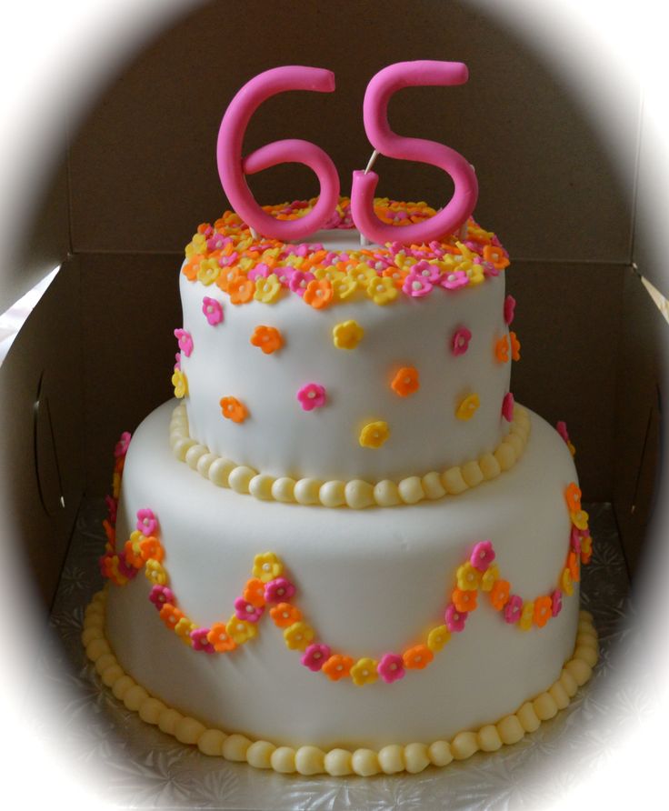 Happy 65 Birthday Cake