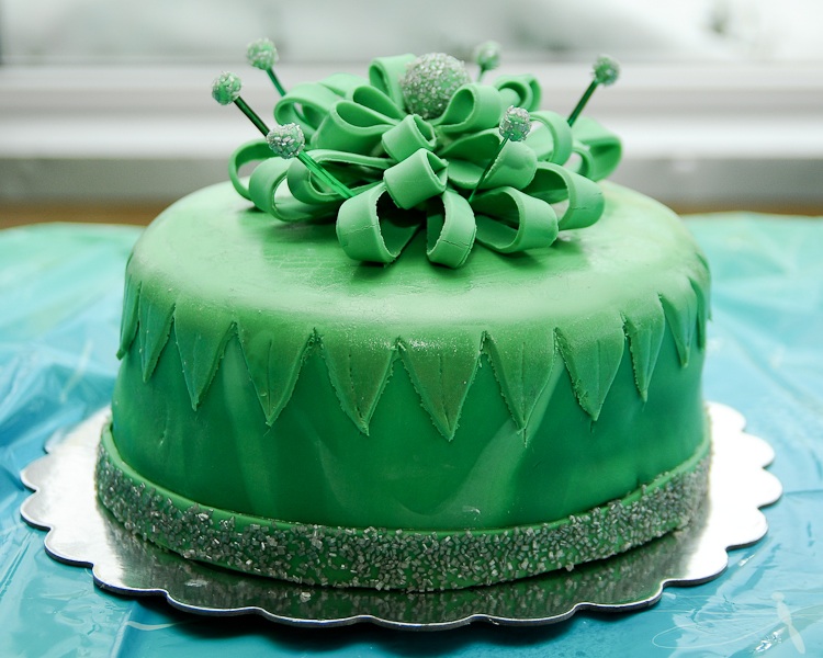 Happy Birthday Green Cake