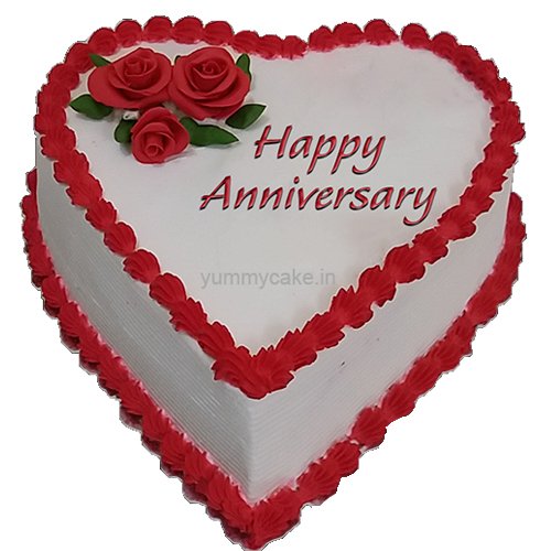 Heart Shaped Anniversary Cakes