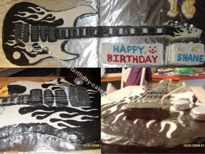 Homemade Guitar Birthday Cake