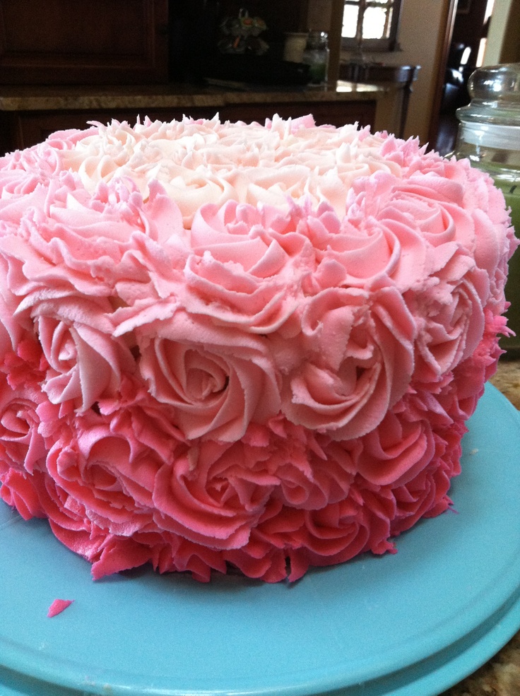 Hot Pink Flower Birthday Cake