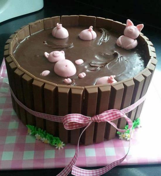 Kit Kat Pig Cake