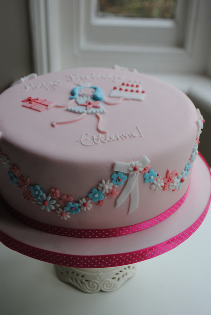 Little Girl Flower Birthday Cake