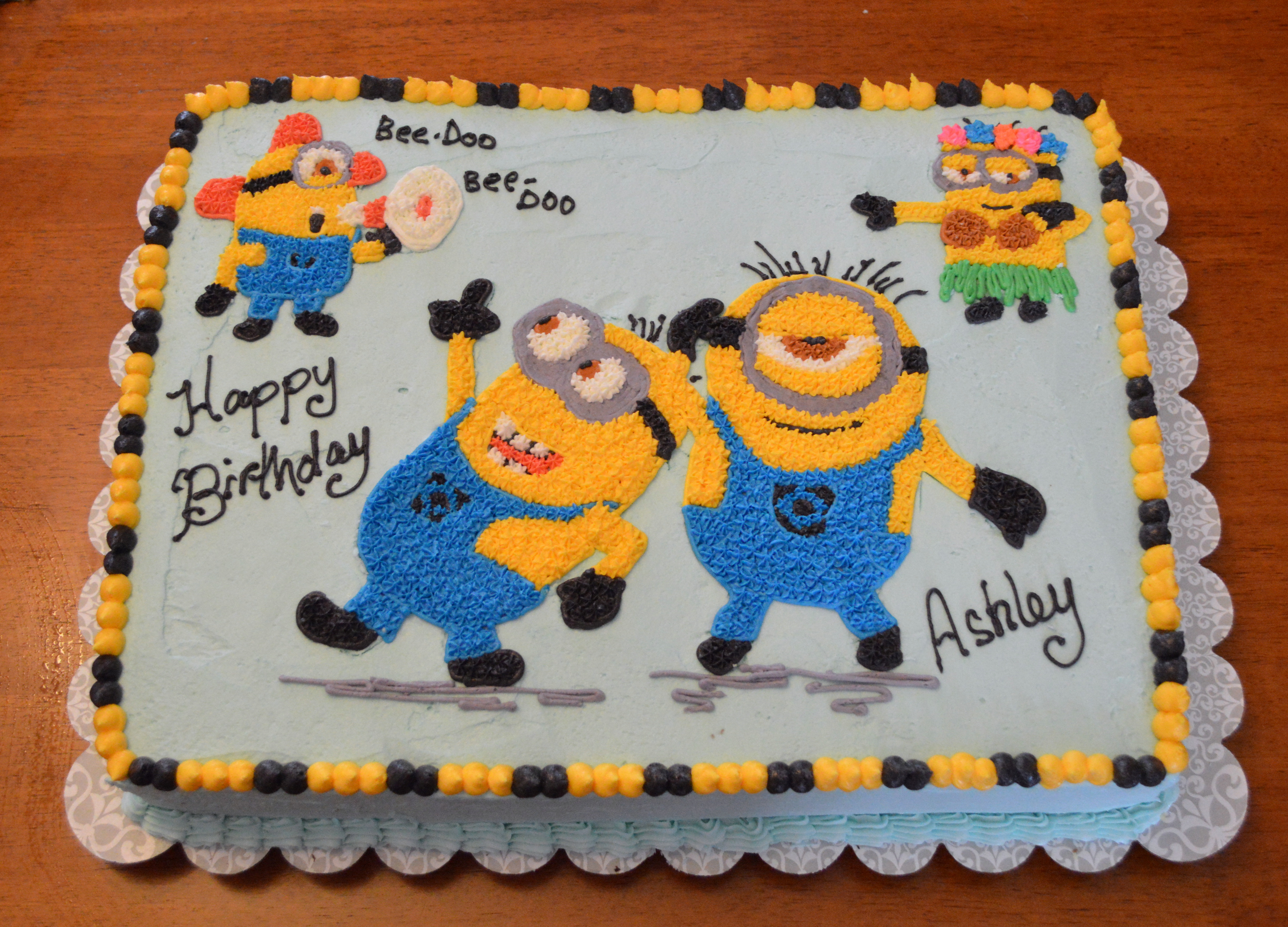 Minion Birthday Sheet Cake