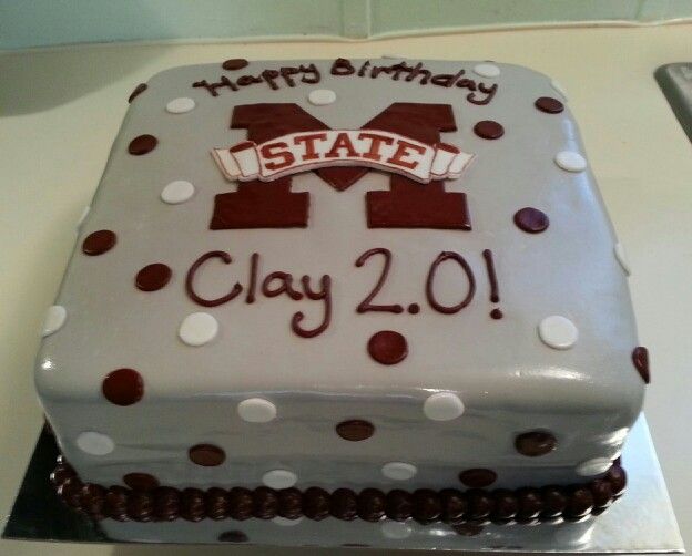 Mississippi State Birthday Cake