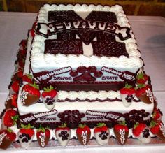 Mississippi State Birthday Cake