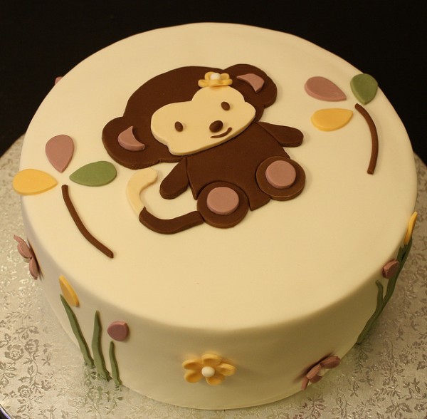 Monkey Baby Shower Cake