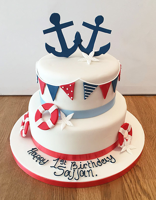 Nautical 1st Birthday Cake