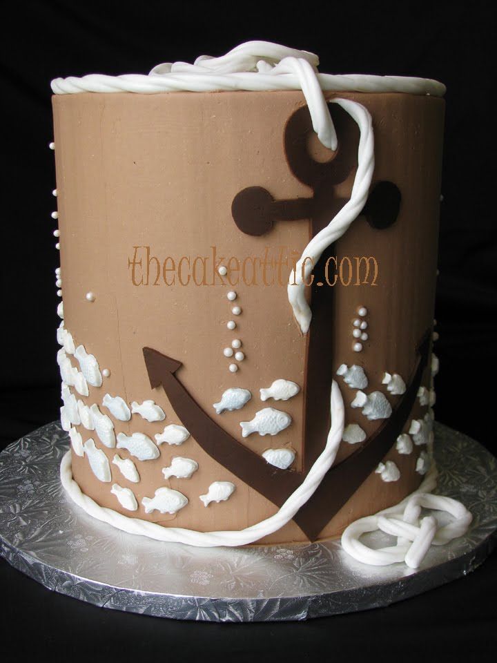 Nautical Wedding Grooms Cake