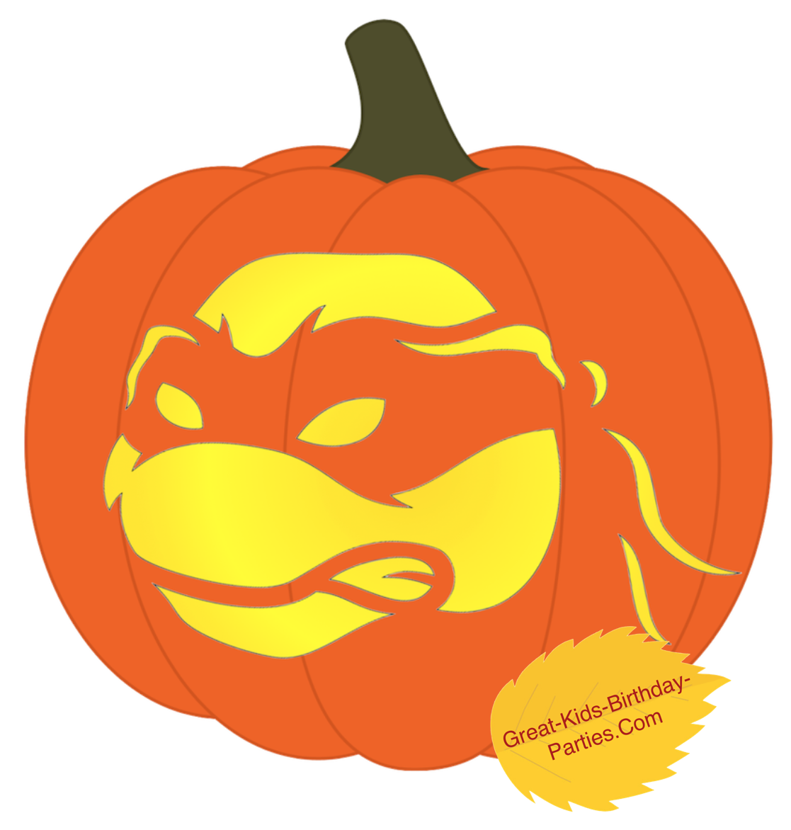 Ninja Turtle Pumpkin Carving Stencil