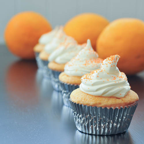 Orange Creamsicle Cupcakes with Cake Mix