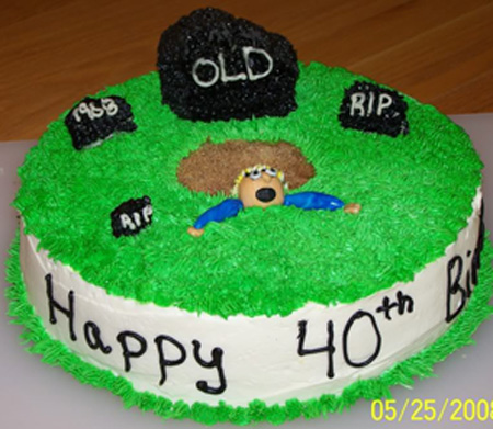 Over the Hill 40th Birthday Cake