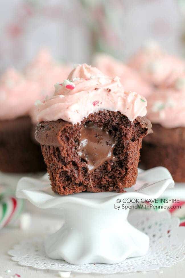 Peppermint and Cream Cheese Cupcakes