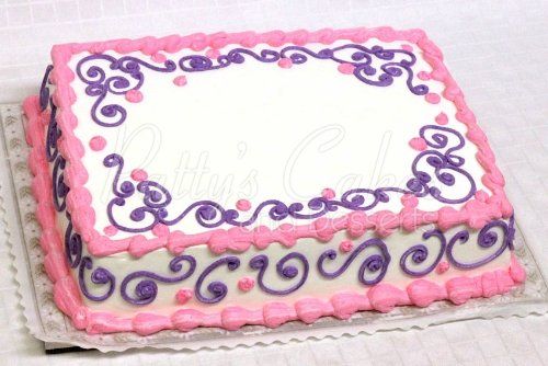 Pink Purple Birthday Sheet Cake