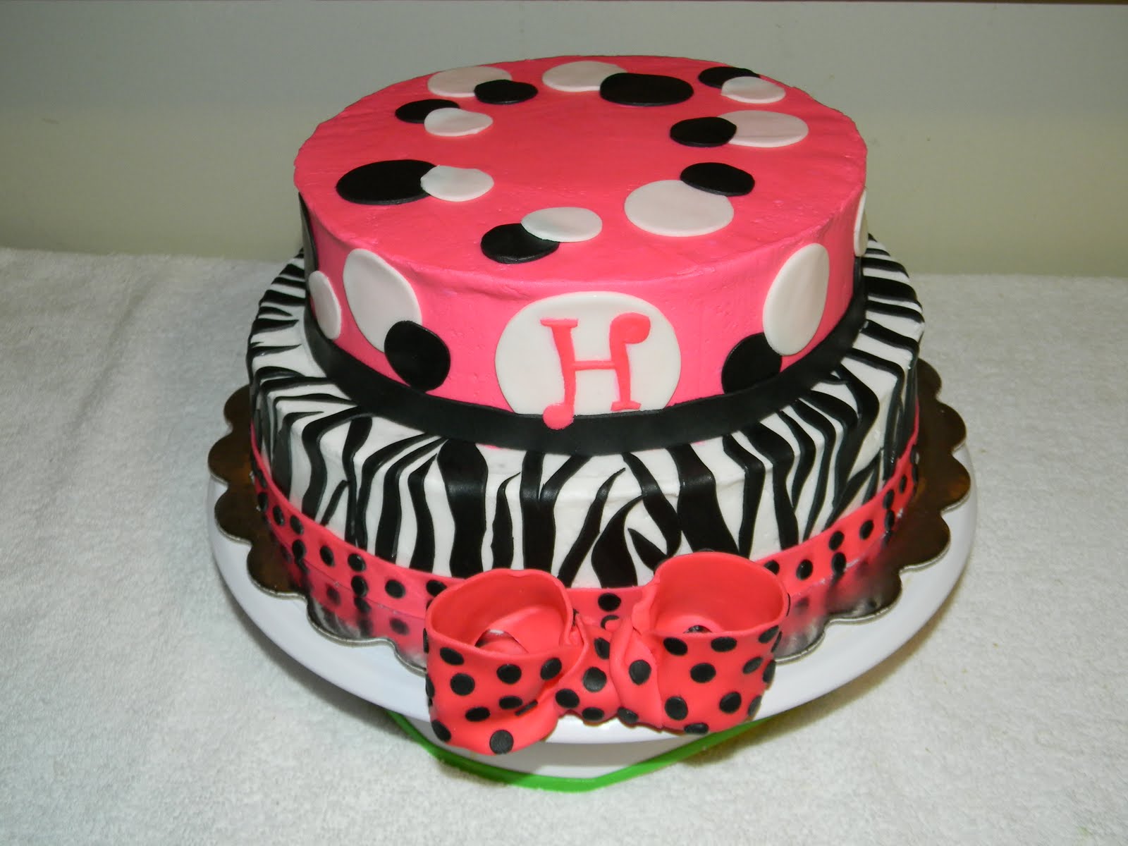 Pink Zebra Stripe Cake