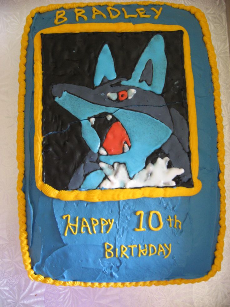 Pokemon Lucario Cake