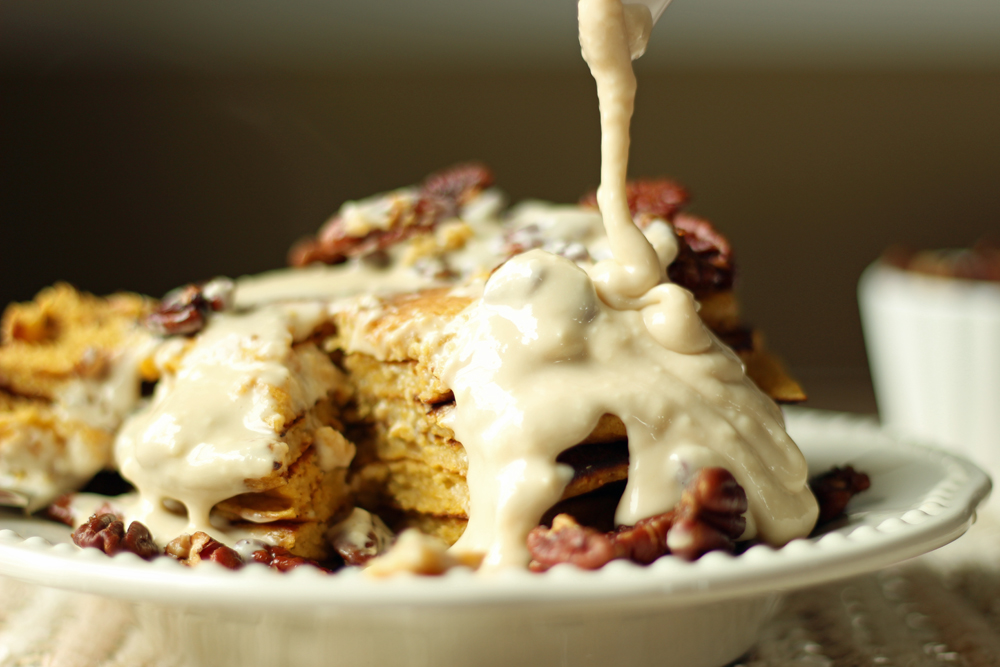 Pumpkin Pancakes with Cream Cheese