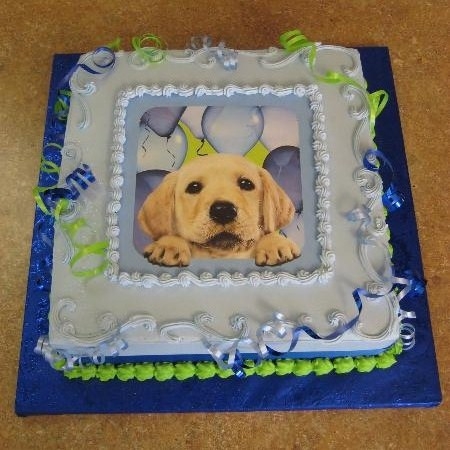 Puppy Dog Themed Birthday Cake