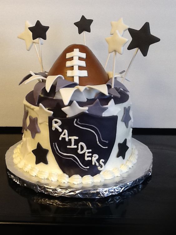 Raiders Football Theme Cake