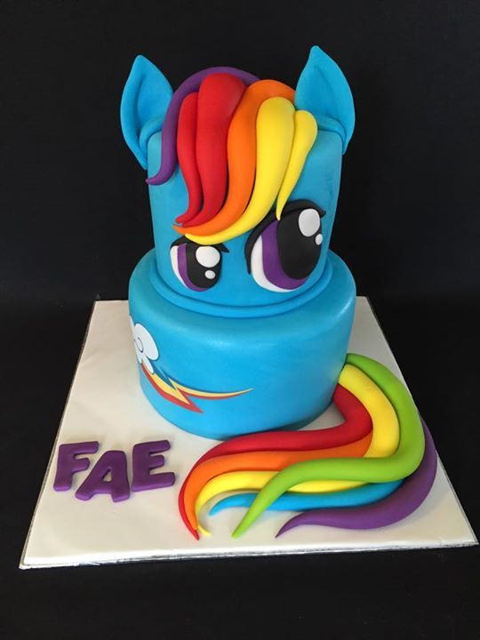 Rainbow Dash Birthday Cake