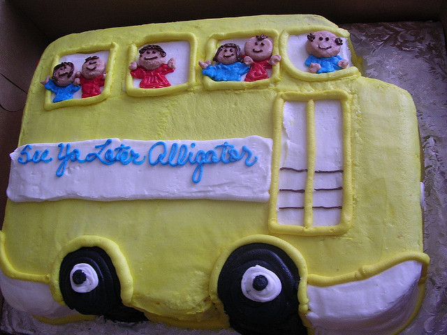 School Bus Retirement Cake