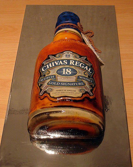 Scotch Bottle Birthday Cake