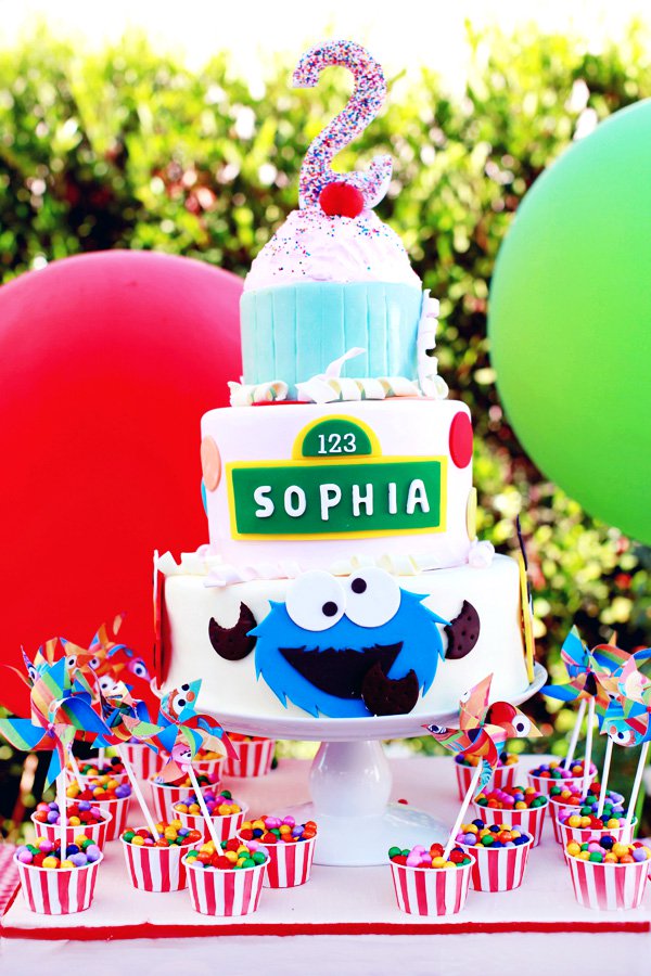 Sesame Street Birthday Party Cake