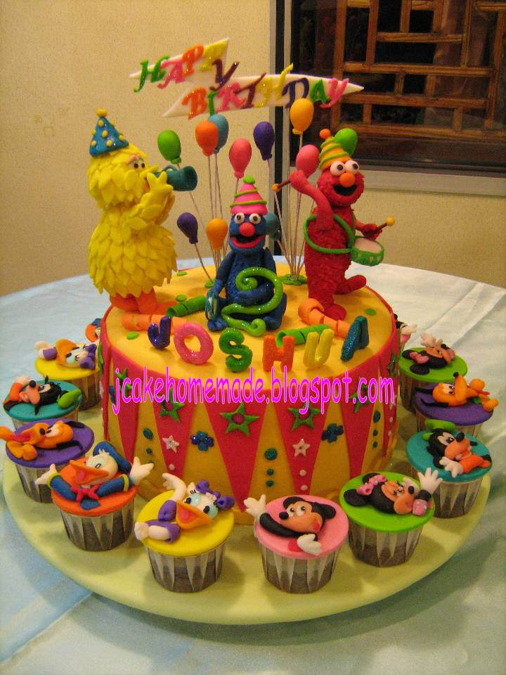 Sesame Street Theme Birthday Cake