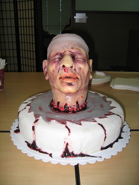 Severed Head Halloween Cake