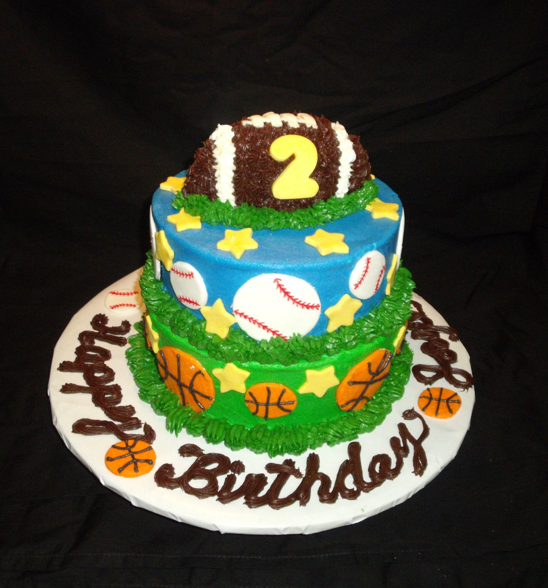 Sports Theme Birthday Cake