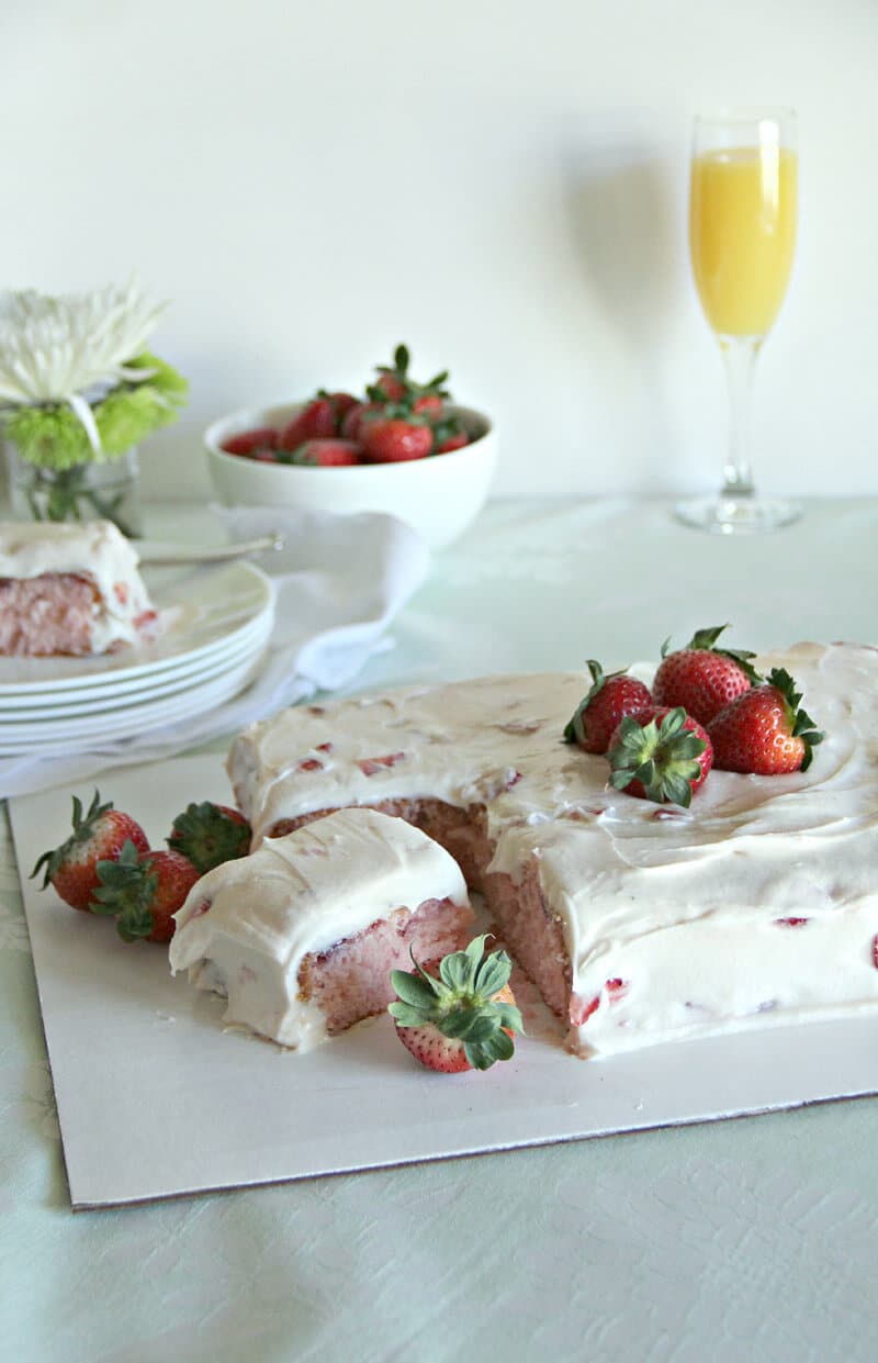 8 Photos of Sheet Cakes With Strawberries