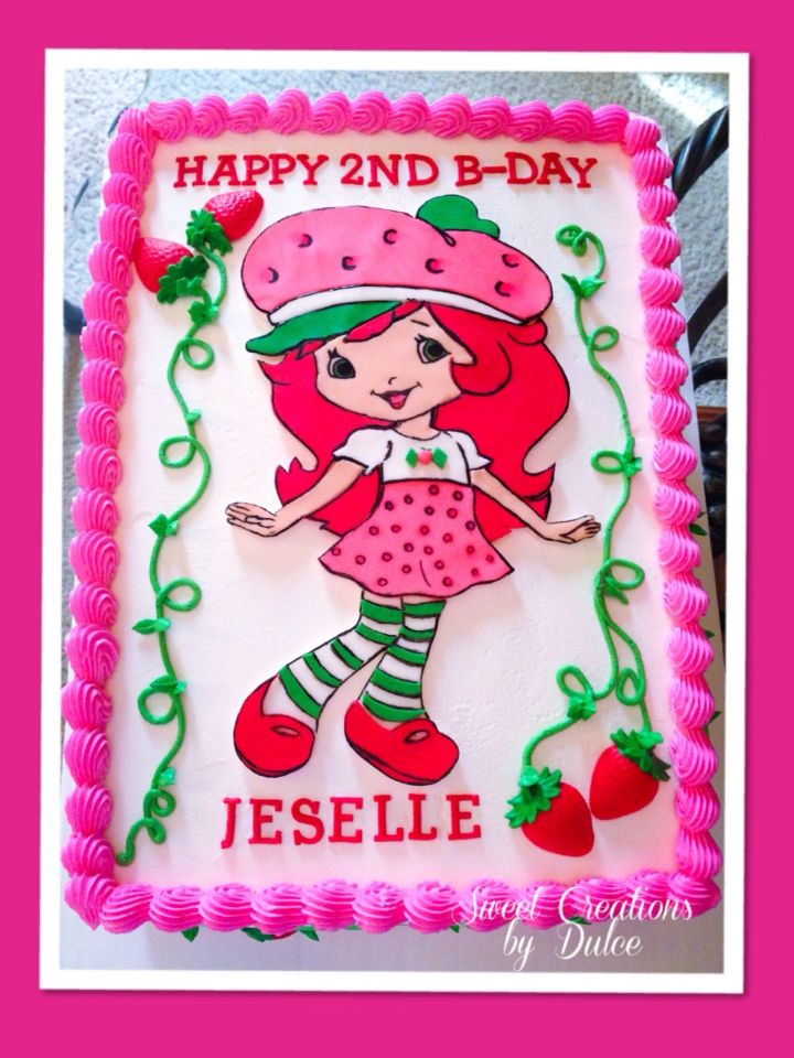 Strawberry Shortcake Birthday Sheet Cake