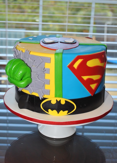 Super Heroes Birthday Cake