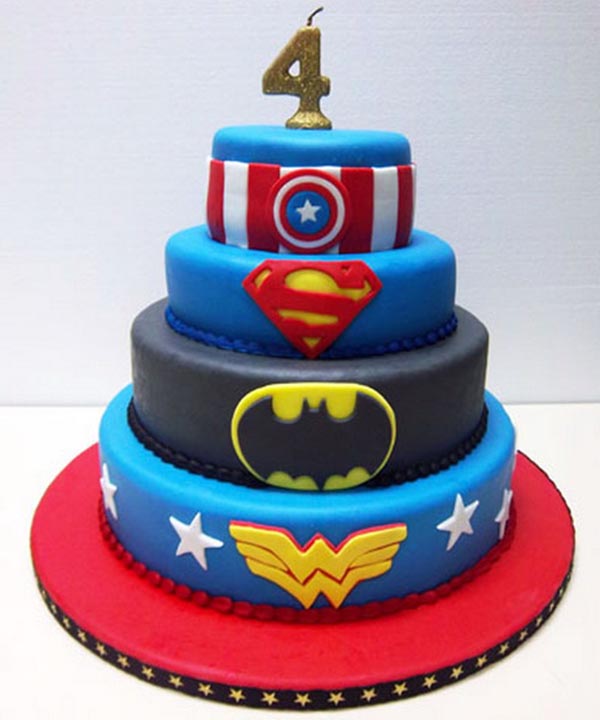 Superhero Birthday Cake