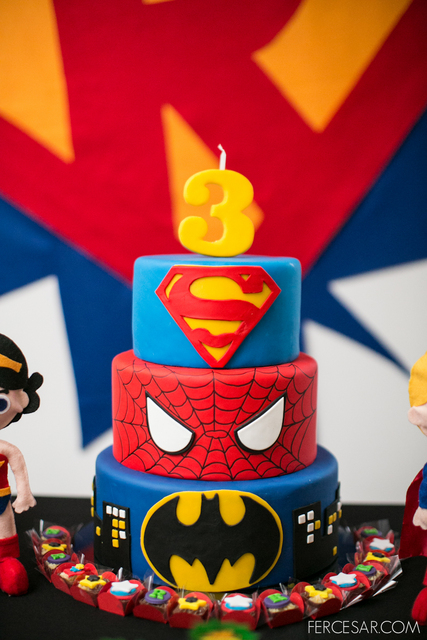 Superhero Birthday Party Cake