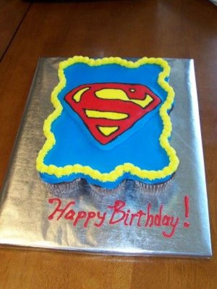 Superman Cupcake Cake