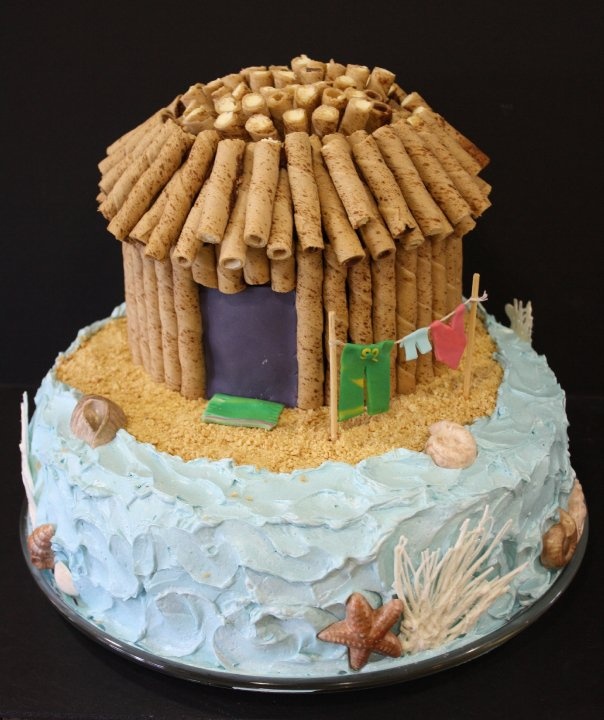 Tiki Hut Cake Ideas