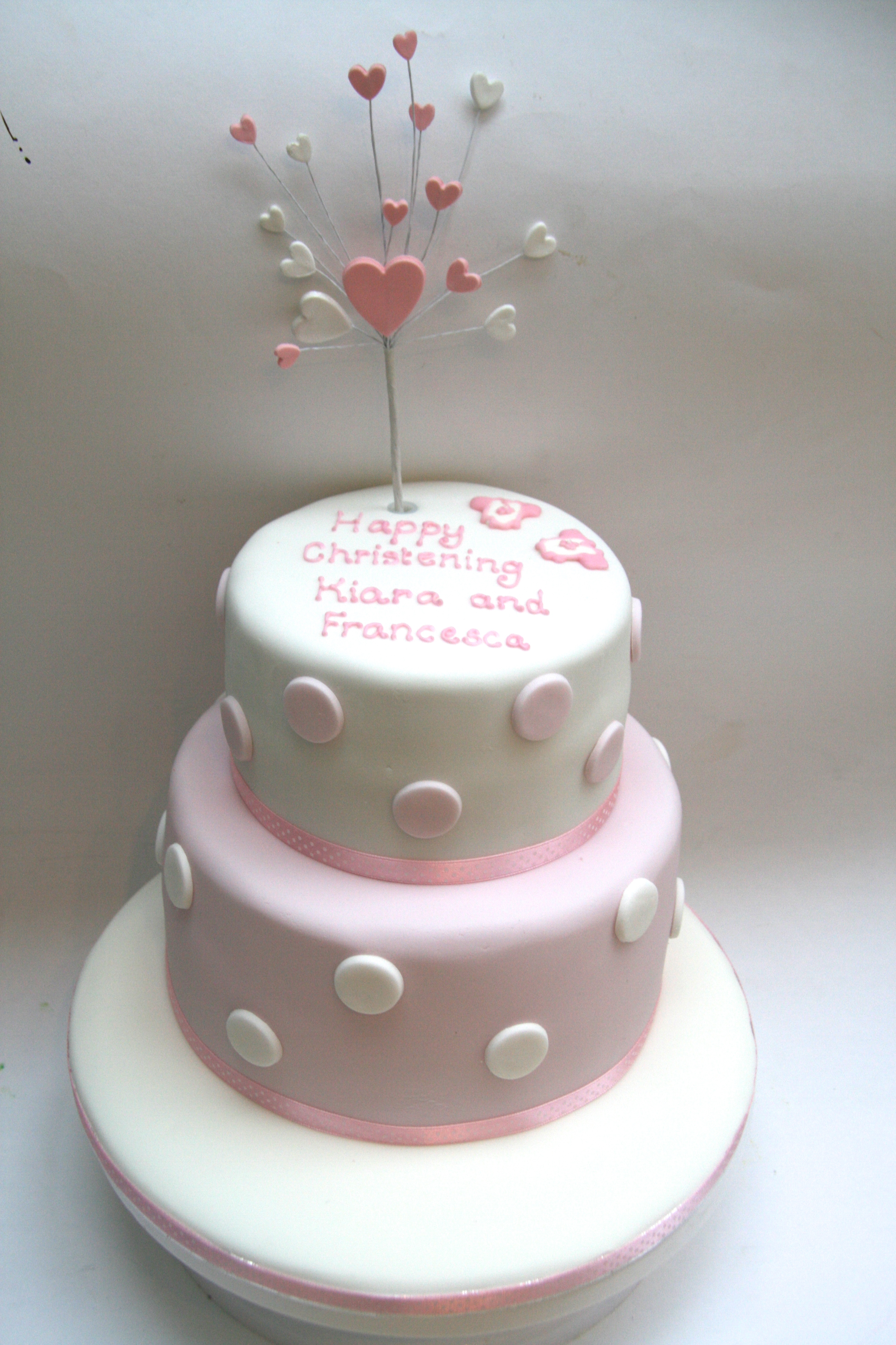 Twins Christening Cake