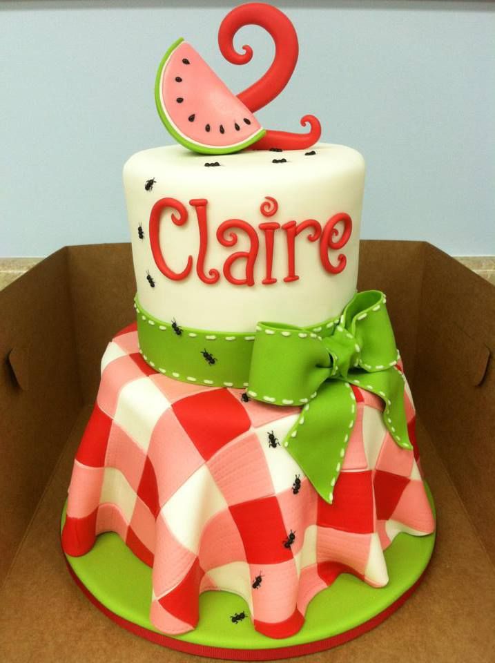 Watermelon Birthday Cake