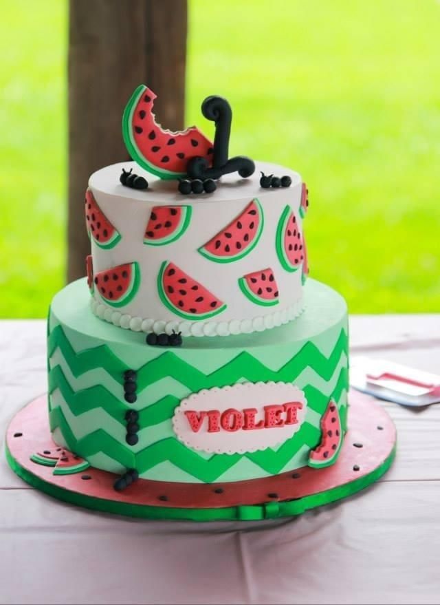 Watermelon Birthday Cake